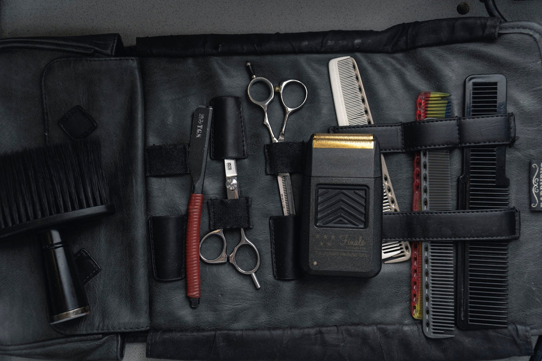 a black case filled with lots of different items