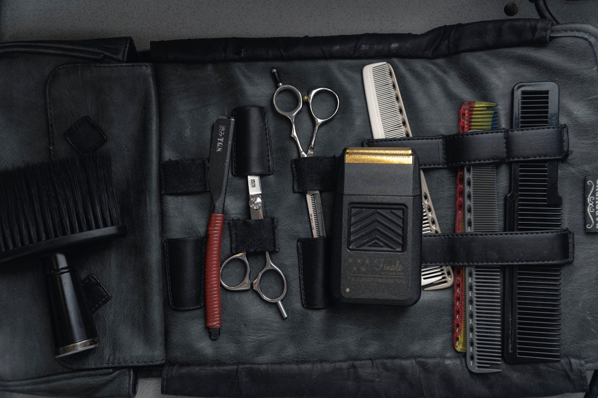 a black case filled with lots of different items
